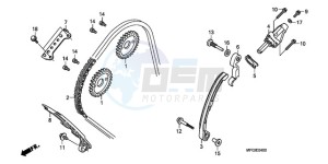 CB600F3A UK - (E / MKH ST) drawing CAM CHAIN/TENSIONER