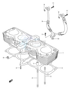 GSX750F (E2) drawing CYLINDER