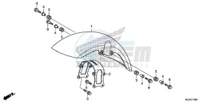 VT750C2BE Shadow - VT750C2B-E UK - (E) drawing FRONT FENDER (VT750C2B)