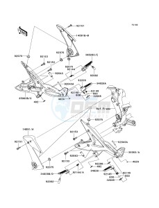 EX 650 A [NINJA 650R] (A6F-A8F) A7F drawing FOOTRESTS