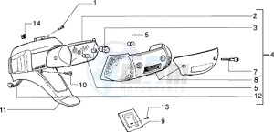 Zip 50 SP drawing Rear tail lamp