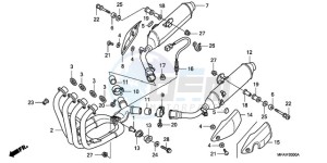 CBF1000S9 France - (F / ABS CMF) drawing EXHAUST MUFFLER