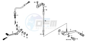 CBR600RR9 UK - (E / MME) drawing BRAKE PEDAL/CHANGE PEDAL