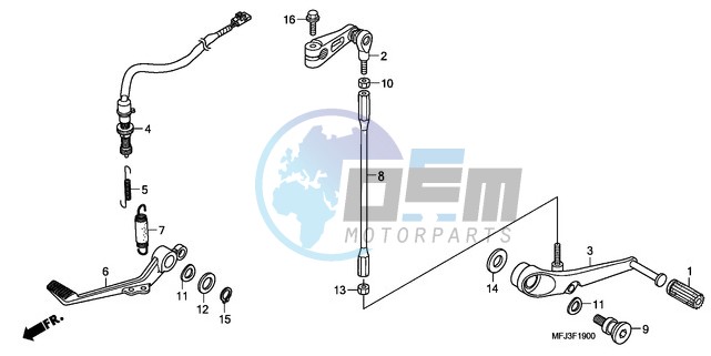 BRAKE PEDAL/CHANGE PEDAL