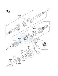 MULE 3010 DIESEL 4x4 KAF950B6F EU drawing Drive Shaft-Rear