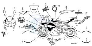 CBR600RR9 Europe Direct - (ED / MME SPC) drawing MARK/STRIPE (8)