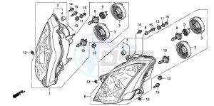 VFR800 drawing HEADLIGHT (U,2U)