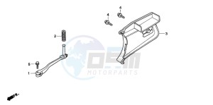 PK50 WALLAROO drawing PEDAL/KICK STARTER ARM