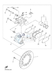 XJ6S 600 DIVERSION (S-TYPE) (36CL 36CM) drawing REAR BRAKE CALIPER