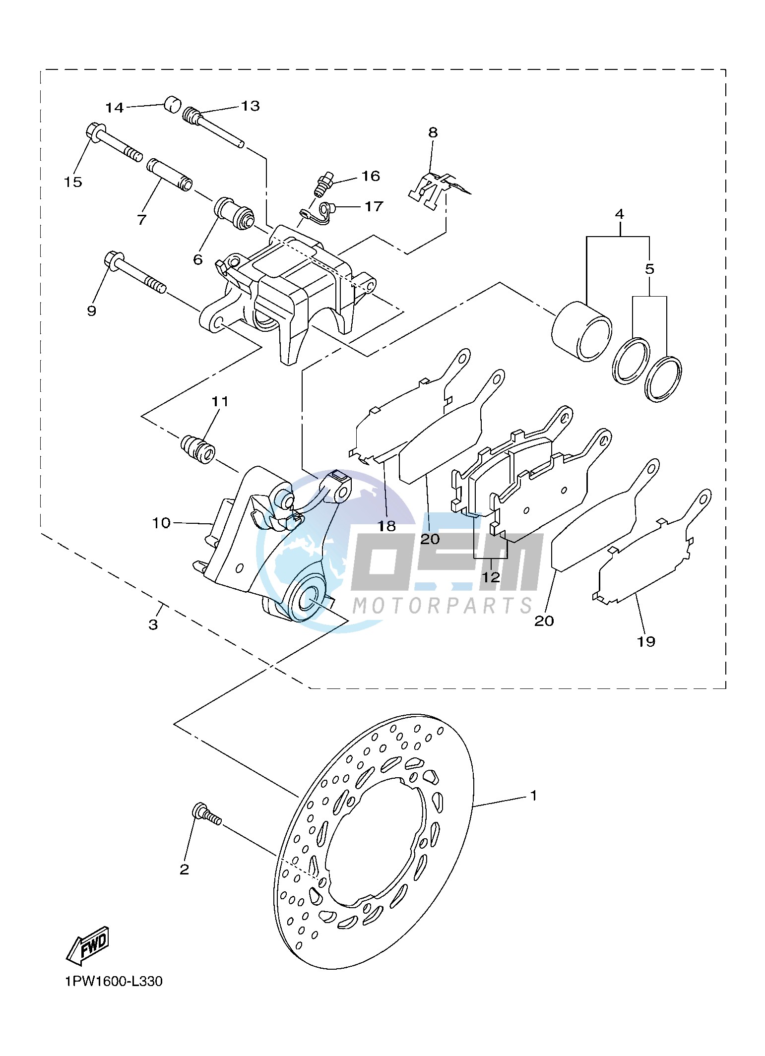 REAR BRAKE CALIPER