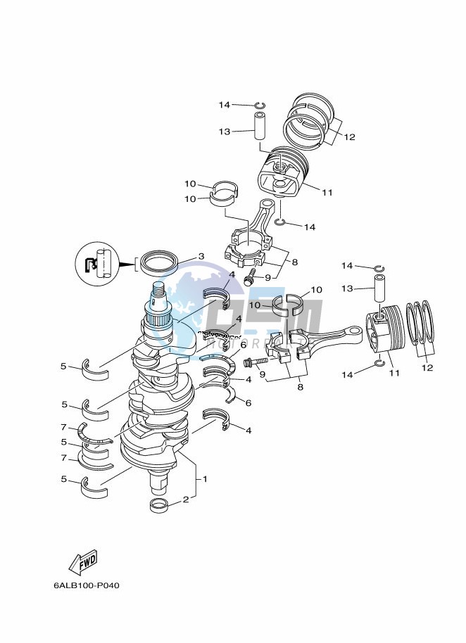 CRANKSHAFT--PISTON