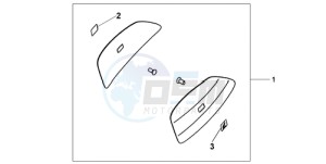 CBF10009 Europe Direct - (ED) drawing COLOUR PANEL SET QUASAR SILVER MET