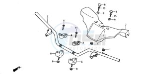 TRX90 FOURTRAX 90 drawing HANDLE PIPE