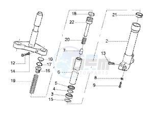 Runner 180 FXR 2t drawing Showa front fork component parts