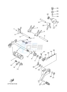 YFM350 YFM35RD RAPTOR 350 (1BSA 1BS9) drawing SHIFT CAM & FORK