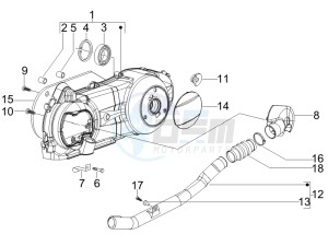 Fly 125 4t e3 drawing Crankcase cover - Crankcase cooling