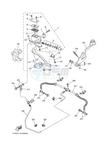 YFM700FWAD YFM700PSE GRIZZLY 700 EPS SPECIAL EDITION (2BGD 2BGE) drawing REAR MASTER CYLINDER