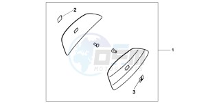 CBF600NA drawing COLOUR PANEL SET - NORTH POLE BLUE MET