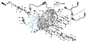 TRX420TE FOURTRAX ES drawing REAR CRANKCASE COVER