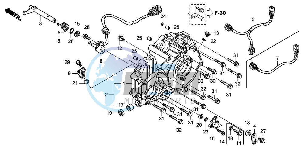 REAR CRANKCASE COVER