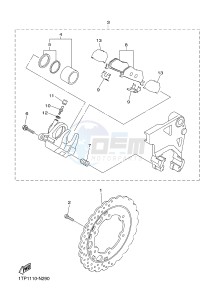 XVS950CU XV950R XV950 R-SPEC (2DE1) drawing REAR BRAKE CALIPER