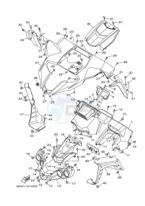 YXZ1000ET YXZ1000R SS (BASF) drawing FRONT FENDER