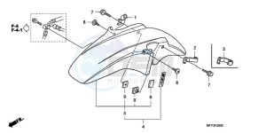 CB1300SA9 France - (F / ABS BCT CMF MME TWO) drawing FRONT FENDER