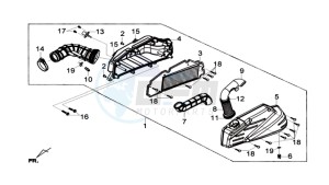 GTS 300i ABS drawing AIR FILTER