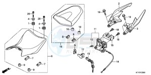 CBR125RSC drawing SEAT