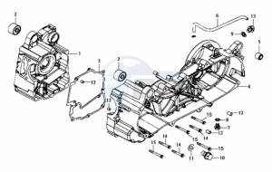 JOYRIDE 200i drawing CRANKCASE RIGHT / START MOTOR