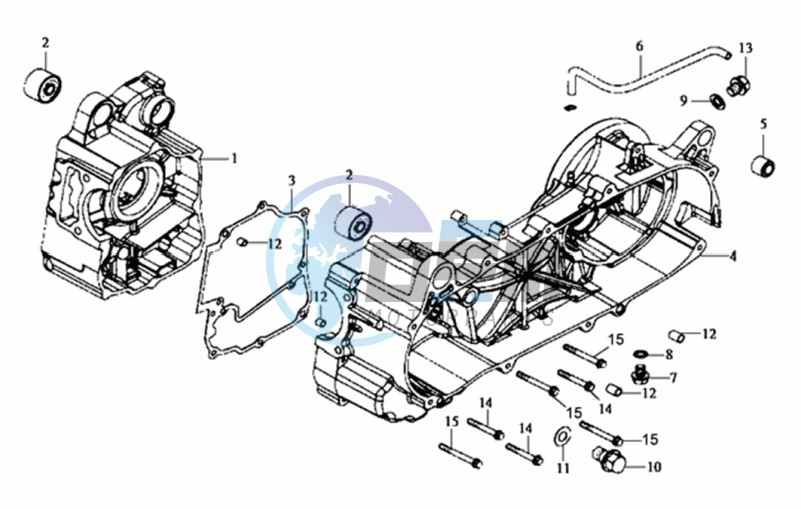 CRANKCASE RIGHT / START MOTOR