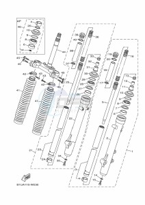 XT250 XT250M (B1UC) drawing FRONT FORK