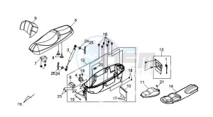 GTS 125 EFI drawing BUDDYSEAT - HELMET BOX