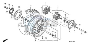 CB1300SA9 Europe Direct - (ED / ABS BCT MME TWO TY2) drawing REAR WHEEL