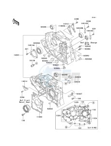 KLF 300 [BAYOU 300] (B15-B17) [BAYOU 300] drawing CRANKCASE