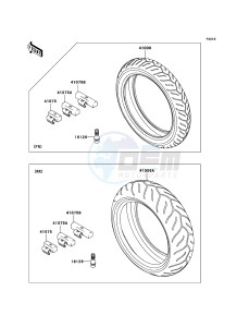 Z750 ZR750L7F GB XX (EU ME A(FRICA) drawing Tires