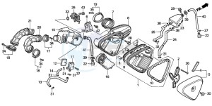 VT600CD2 drawing AIR CLEANER (1)