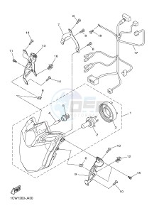 XJ6F 600 DIVERSION F (1CWV 1CWW) drawing HEADLIGHT