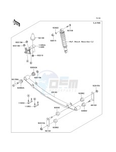 KAF 620 J [MULE 3010 TRANS4X4] (J6J-J8F) J6F drawing REAR SUSPENSION