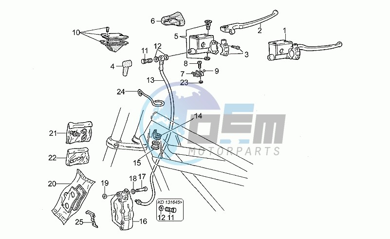 Rh front brake system