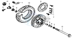 JOYRIDE 200 drawing FRONT WHEEL / BRAKE DISC