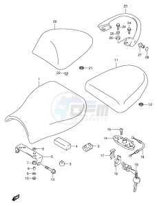 GSX1300R (E2) Hayabusa drawing SEAT (MODEL K1)