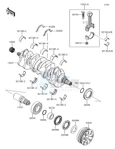 JET SKI ULTRA 310X JT1500LJF EU drawing Crankshaft