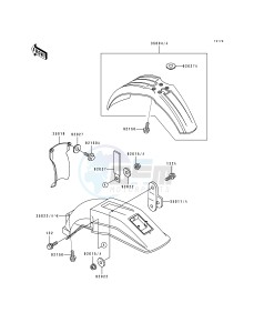 KDX 200 E [KDX200] (E1-E3) [KDX200] drawing FENDER