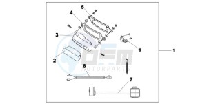 XL1000VA9 France - (F / ABS CMF) drawing REAR FOG LIGHT KIT