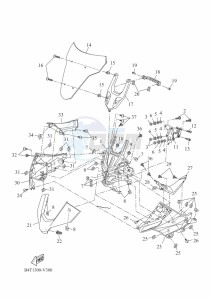 TRACER 700 MTT690-U (B5T1) drawing COWLING 1