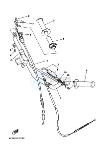 YZ85 YZ85LW (1SP1 1SP3) drawing STEERING HANDLE & CABLE