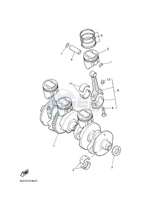 XJR1300C XJR 1300 (2PN3) drawing CRANKSHAFT & PISTON