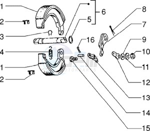 PX 125 E drawing Rear brake jaws