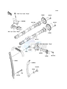 VERSYS_1000 KLZ1000ADF FR GB XX (EU ME A(FRICA) drawing Camshaft(s)/Tensioner